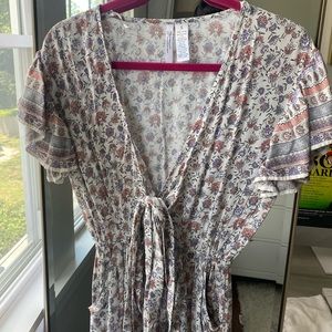 FLORAL ROMPER/COVERUP